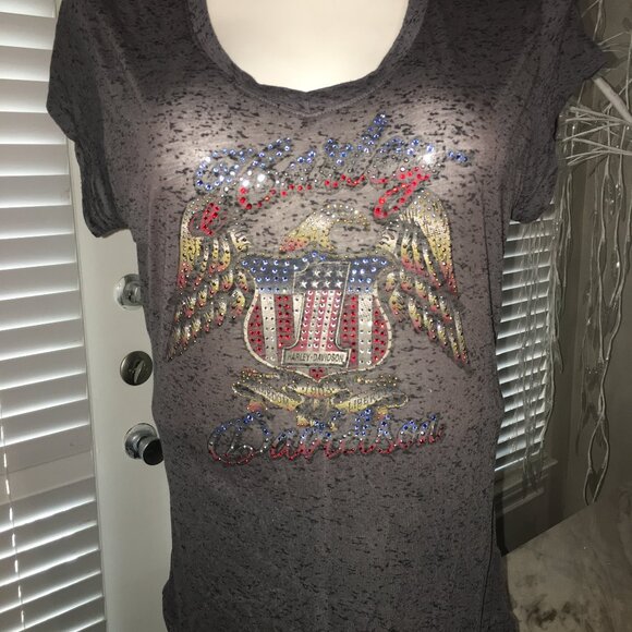 Vintage Harley Davidson Smoke Black Small T Shirt Very Thin Fabric Small  Har1 - Picture 1 of 6
